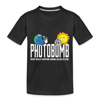 Total Solar Eclipse 2024 Totality Photobomb Sun - Kinder Premium Bio T-Shirt - Schwarz - Vorne