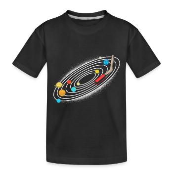 Univers Système Solaire - T-shirt bio Premium Enfant - noir - Devant