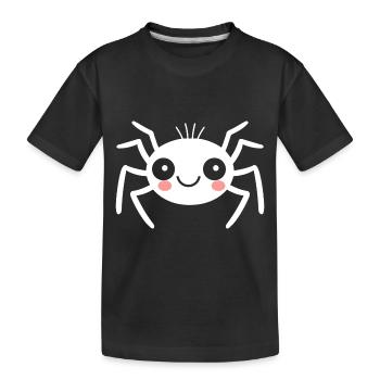 spider - Kids' Premium Organic T-Shirt - black - Front