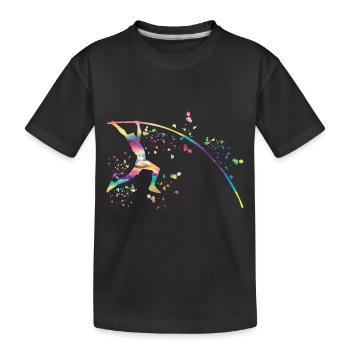 Saut à la perche Saut à la perche pour enfants - T-shirt bio Premium Enfant - noir - Devant