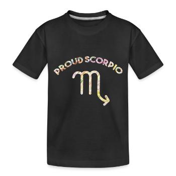 Sternzeichen Skorpion - Kinder Premium Bio T-Shirt - Schwarz - Vorne
