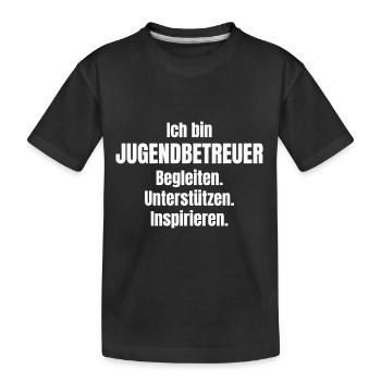 Jugendbetreuer Begleiten Unterstützen Inspirieren. - Kinder Premium Bio T-Shirt - Schwarz - Vorne