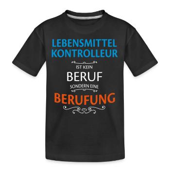 Lebensmittelkontrolleur Beruf - Kinder Premium Bio T-Shirt - Schwarz - Vorne