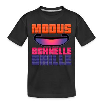 Fast Glasses Mode - Kids' Premium Organic T-Shirt - black - Front