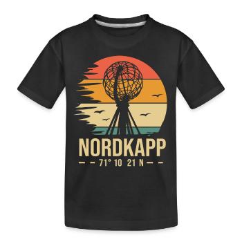Nordkap Nordkap Norwegen - Kinder Premium Bio T-Shirt - Schwarz - Vorne