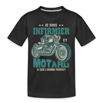 motard parfait infirmier parfait - T-shirt bio Premium Enfant - noir - Devant