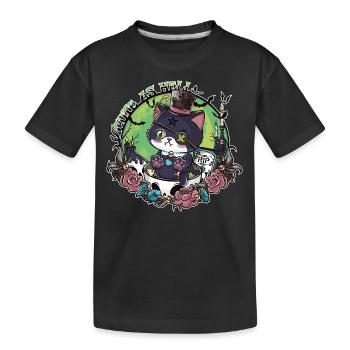 The awakening of Catleman Jack - Kids' Premium Organic T-Shirt - black - Front