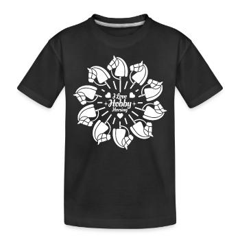J’aime Hobby Horsing - Coeur - Hobby - T-shirt bio Premium Enfant - noir - Devant