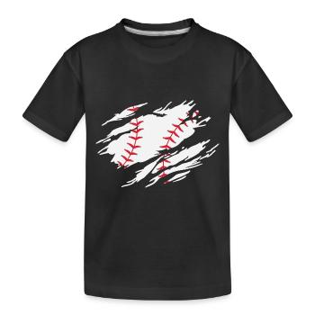 Baseball - Kinder Premium Bio T-Shirt - Schwarz - Vorne