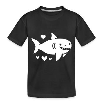 Hai - Kinder Premium Bio T-Shirt - Schwarz - Vorne