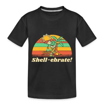 Shell-ebrate! Beach Party Ocean Celebration - Kinder Premium Bio T-Shirt - Schwarz - Vorne