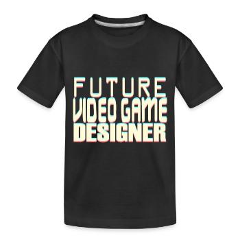 Future Video Game Designer - Kinder Premium Bio T-Shirt - Schwarz - Vorne