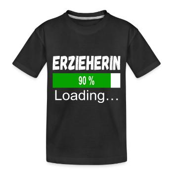 Erzieherin Ausbildung - Kinder Premium Bio T-Shirt - Schwarz - Vorne