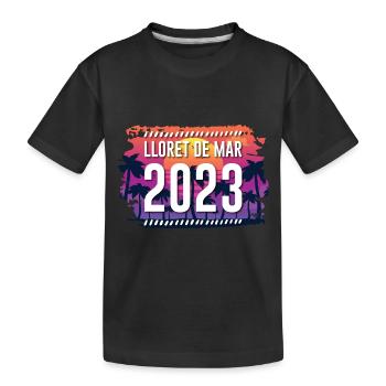 Lloret De Mar 2023 - Kinder Premium Bio T-Shirt - Schwarz - Vorne
