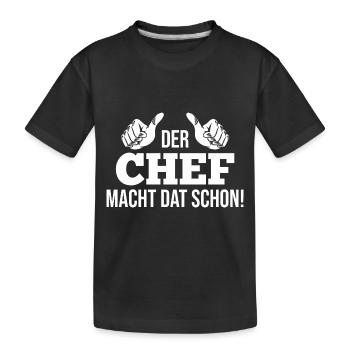 Arbeit Kollegen Büro Teamleiter Führungskraft Chef - Kinder Premium Bio T-Shirt - Schwarz - Vorne