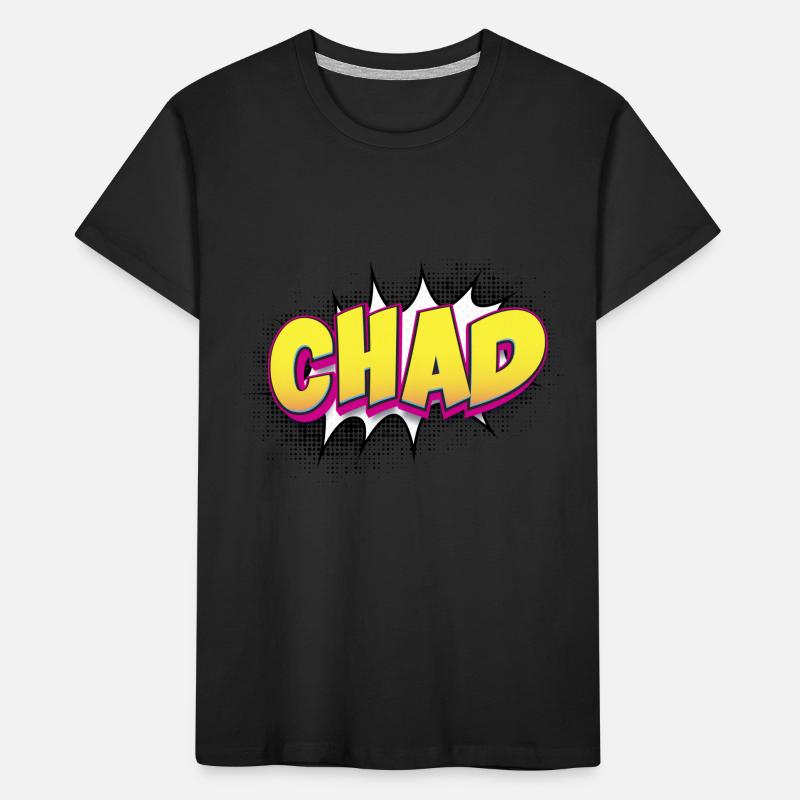 Chad Custom Name Comic Book Style Pop Art, Chad Kids' Premium Organic T-Shirt