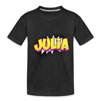 Julia Nom personnalisé Style bande dessinée Pop Art, Julia - T-shirt bio Premium Enfant - noir - Devant