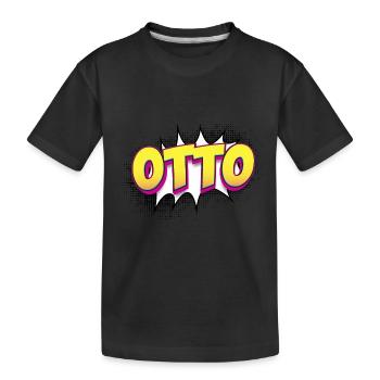 Otto Benutzerdefinierter Name Comic-Buch-Stil Pop-Art, Otto - Kinder Premium Bio T-Shirt - Schwarz - Vorne