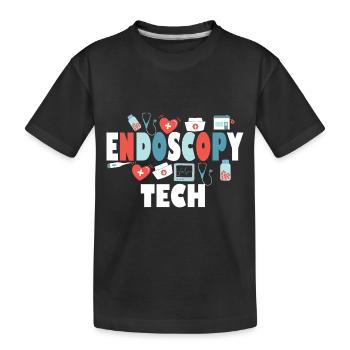 Conceptions uniques d’infirmière d’endoscopie et d’escouade gastro - T-shirt bio Premium Enfant - noir - Devant