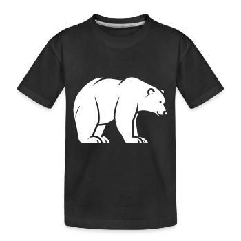 ours polaire - T-shirt bio Premium Enfant - noir - Devant