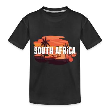 Afrique du Sud - T-shirt bio Premium Enfant - noir - Devant