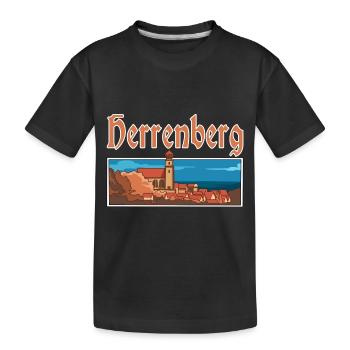 Herrenberg Stadt Altstadt Deutschland - Kinder Premium Bio T-Shirt - Schwarz - Vorne