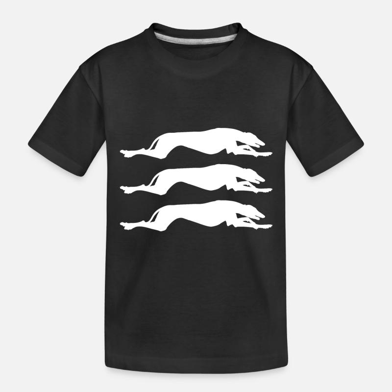 Greyhound Pattern - Kids' Premium Organic T-Shirt - black