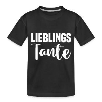 Patentante Tante - Kinder Premium Bio T-Shirt - Schwarz - Vorne