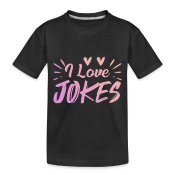 J’adore les blagues - T-shirt bio Premium Enfant - noir - Devant