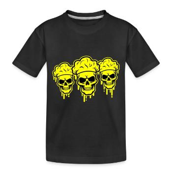 Chefkoch Skelett - Kinder Premium Bio T-Shirt - Schwarz - Vorne