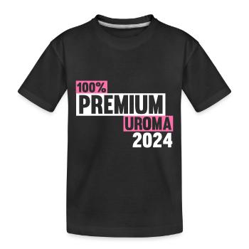 Urgroßmutter 2024 Uroma - Kinder Premium Bio T-Shirt - Schwarz - Vorne