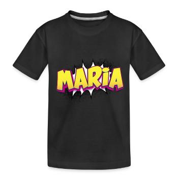 Maria Nom personnalisé Style bande dessinée Pop Art, Maria - T-shirt bio Premium Enfant - noir - Devant