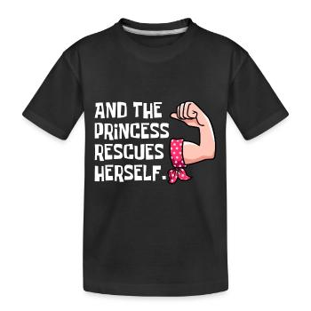 et la princesse se sauve - T-shirt bio Premium Enfant - noir - Devant