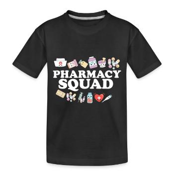 Escouade Pharmacie Pharmacien Pharmacologie de la vie - T-shirt bio Premium Enfant - noir - Devant