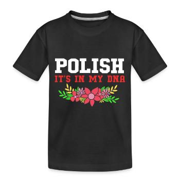Poland Polish - Kids' Premium Organic T-Shirt - black - Front