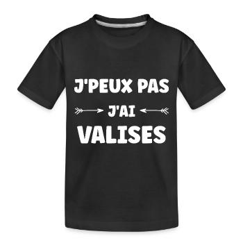 j'peux pas j'ai Valises - T-shirt bio Premium Enfant - noir - Devant