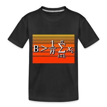 Jeu de mots mathématique - Soyez supérieur à la moyenne - T-shirt bio Premium Enfant - noir - Devant