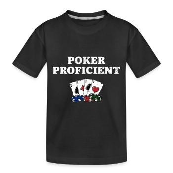 Poker Proficient Card Games Gambler Card Player - Kinder Premium Bio T-Shirt - Schwarz - Vorne