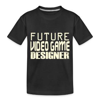 Future Video Game Designer - Kinder Premium Bio T-Shirt - Schwarz - Vorne