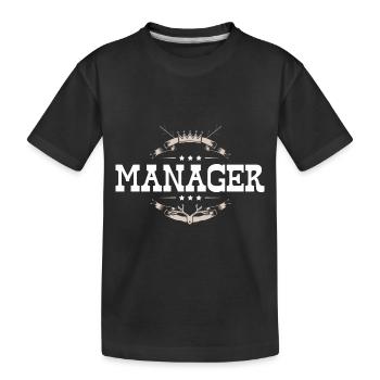 Manager Beruf - Kinder Premium Bio T-Shirt - Schwarz - Vorne