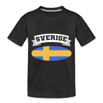 Sweden Swedish - Kids' Premium Organic T-Shirt - black - Front