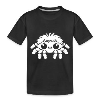 spider - Kids' Premium Organic T-Shirt - black - Front