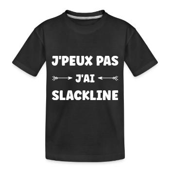 j'peux pas j'ai slackline - T-shirt bio Premium Enfant - noir - Devant