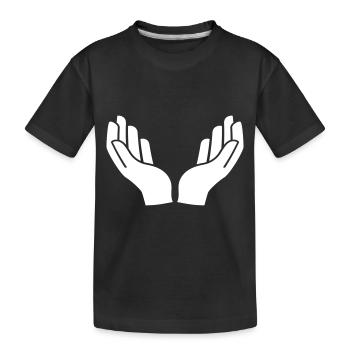 Icône d’icône de mains - T-shirt bio Premium Enfant - noir - Devant