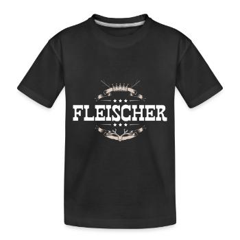 Fleischer Beruf - Kinder Premium Bio T-Shirt - Schwarz - Vorne
