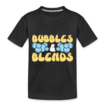 Bubbles & Blends Handmade Soap Soap Seif - Kids' Premium Organic T-Shirt - black - Front