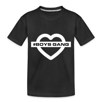Boys Gang Herz Liebe - Kinder Premium Bio T-Shirt - Schwarz - Vorne