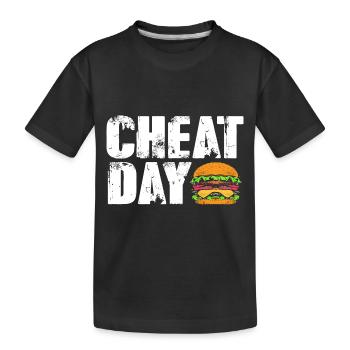 Cheeseburger Burger - Kinder Premium Bio T-Shirt - Schwarz - Vorne