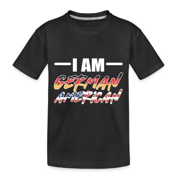 Américain Allemand - T-shirt bio Premium Enfant - noir - Devant