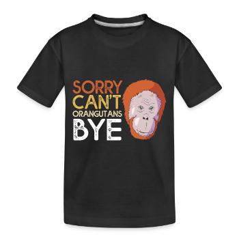 Orang Utan - Kinder Premium Bio T-Shirt - Schwarz - Vorne
